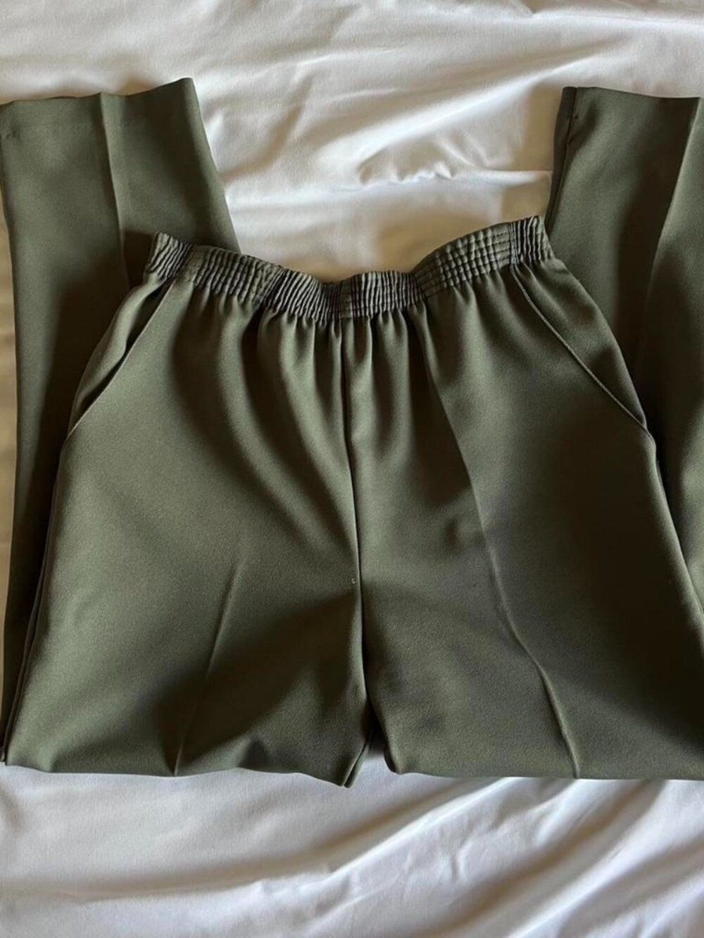 Professional Briggs Petite Olive Green Trousers